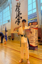 Ученик 7 &quot;А&quot; класса Джафаров Руслан сегодня стал призёром Камчатского края в соревнованиях по Киокушинкай каратэ..